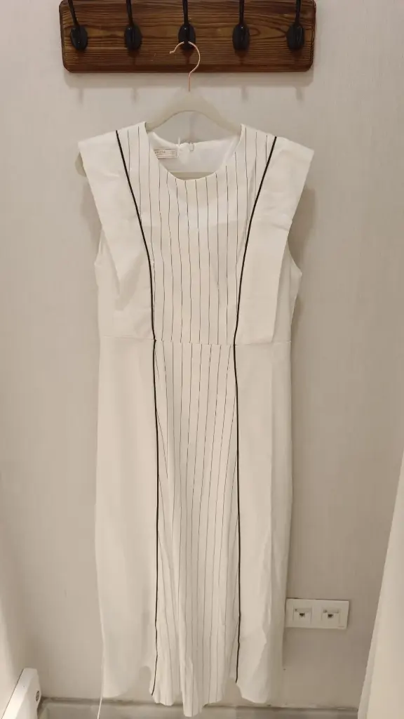 Vestido midi blanco